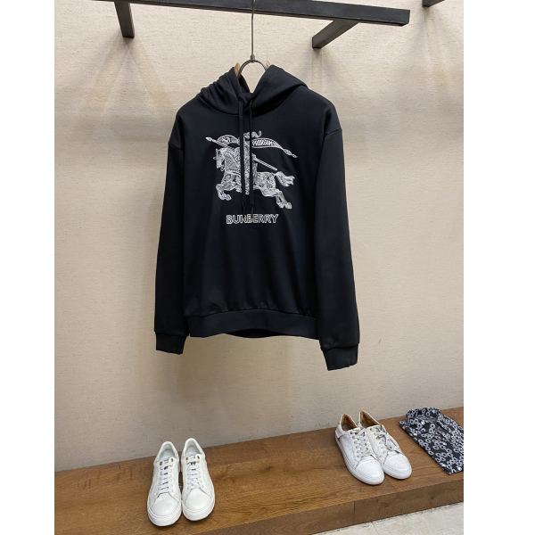 23 Burberry men s long sleeved hooded sweatshirt The best replica